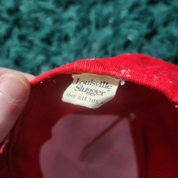Vintage Budweiser Cardinal Louisville Slugger Red Snapback Hat One Size Fits All - Picture 7 of 8
